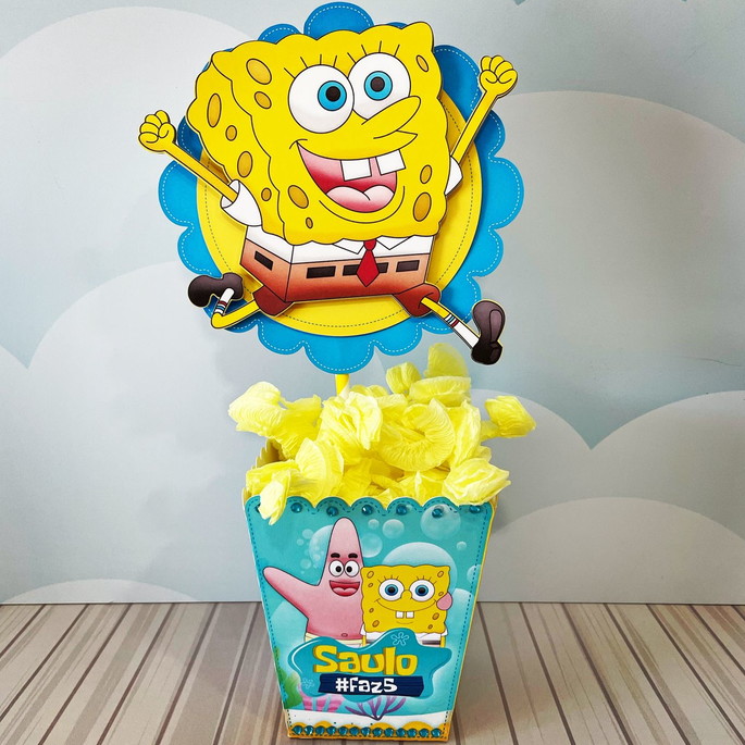 Imagem 1 - Cachepô com topper Bob Esponja