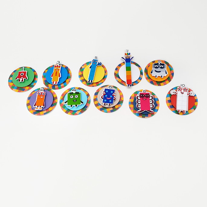 Imagem 1 - 10 Aplique Escalope em Camadas Numberblocks - Kit com 10