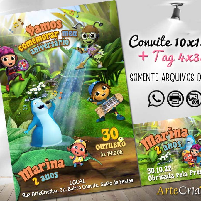 Imagem 1 - CONVITE DIGITAL C/TAG Beat Bugs 2