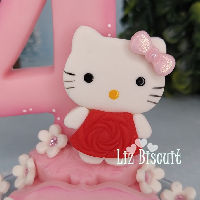 Imagem 2 - Vela Hello Kitty com Nome Cod.1! Liz Biscuit