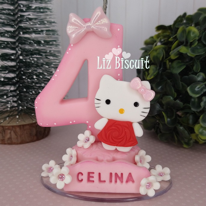 Imagem 3 - Vela Hello Kitty com Nome Cod.1! Liz Biscuit