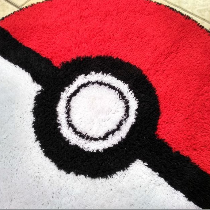 Imagem 4 - Tapete infantil Pokebola 100 cm com antiderrapante