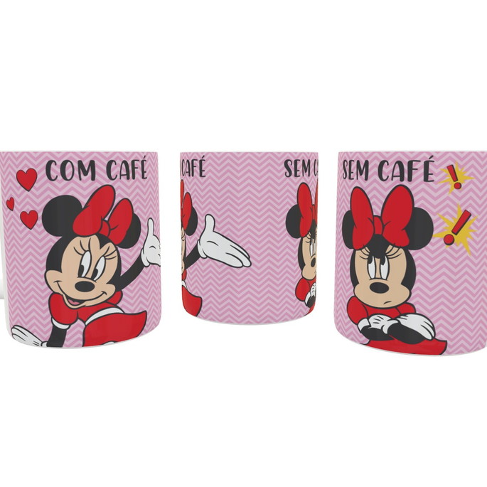 Imagem 1 - Caneca Personalizada Minnie com e sem café