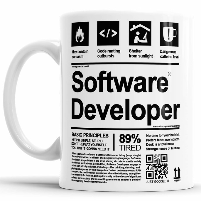 Imagem 2 - Caneca Software Developer com nome + saquinho