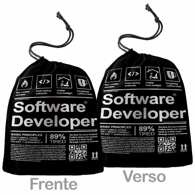 Imagem 3 - Caneca Software Developer com nome + saquinho