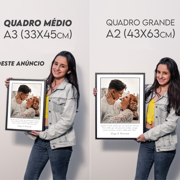 Imagem 4 - Quadro recepçao de casamento personalizado com foto e frase