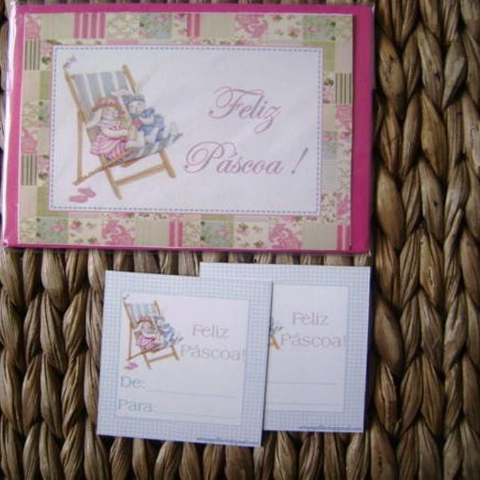 Imagem 2 - Arte digital Cartão Páscoa: Patchwork