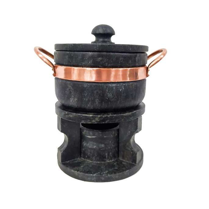 Imagem 4 - Fondue 37 Pedra Sabão + Fondue 500ml + 5 Tigelas Curado
