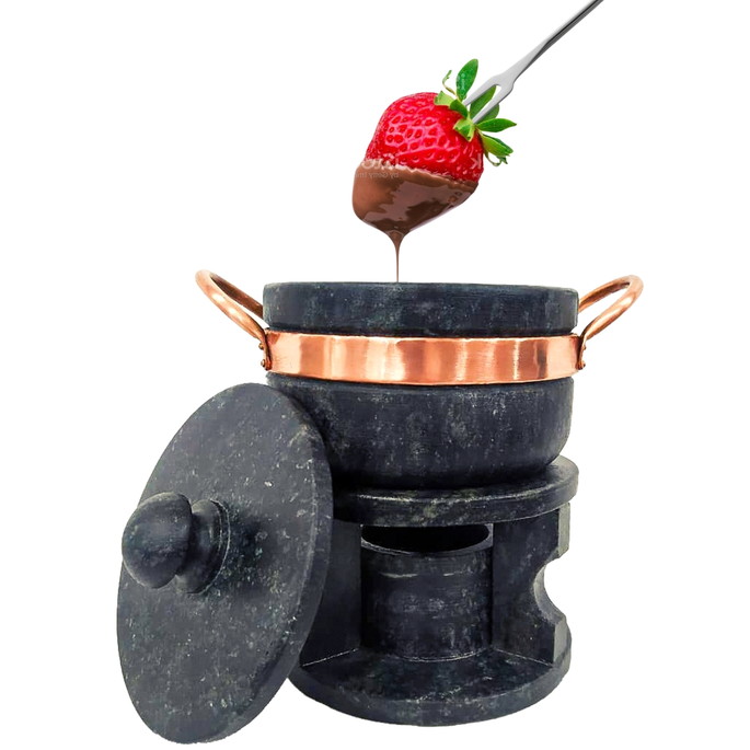 Imagem 2 - Fondue 37 Pedra Sabão + Fondue 500ml + 5 Tigelas Curado
