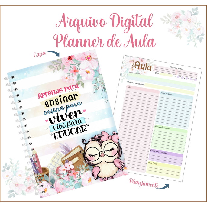 Imagem 1 - Arquivo Digital - Planner da Professora para Aula 2024