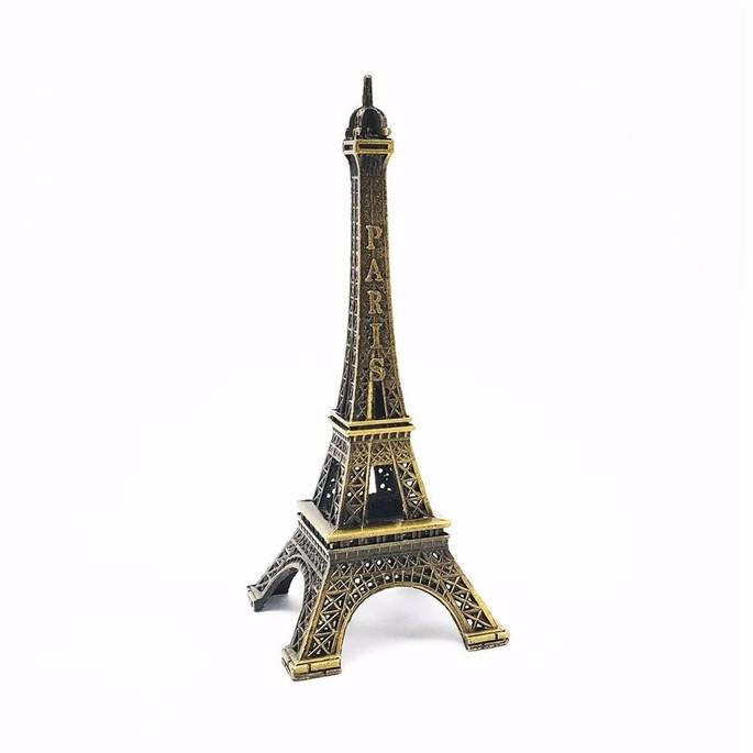 Imagem 1 - Torre Eiffel na Cor Cobre com 18 cm de Altura Base com 7 cm