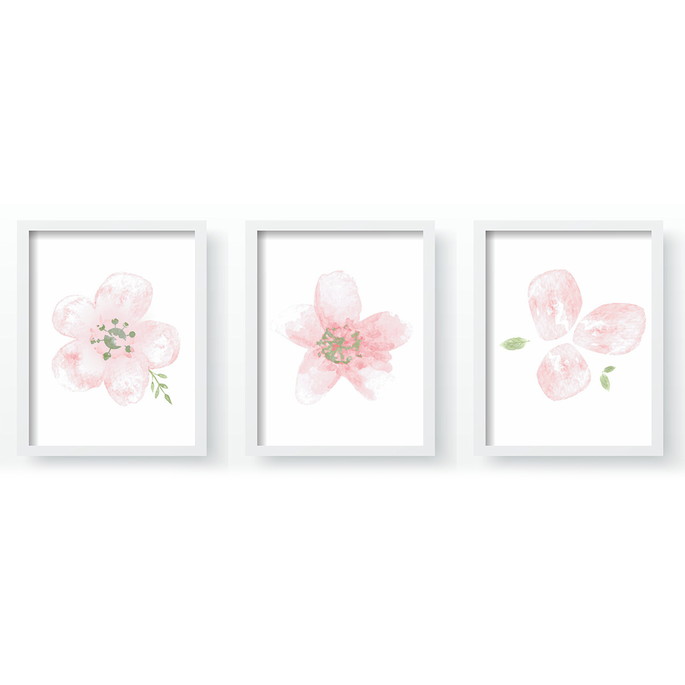 Imagem 1 - Quadro decorativo infantil quarto menina floral flores QDT78