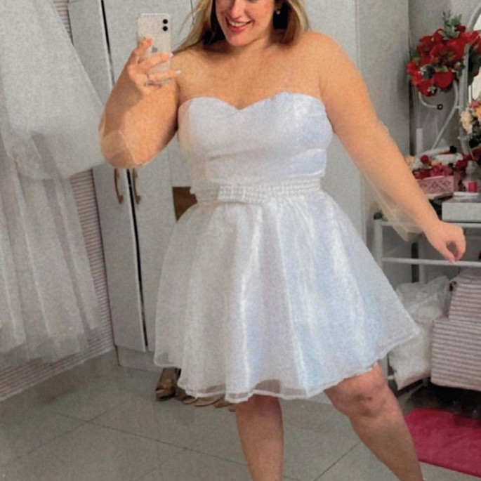 Imagem 4 - Vestido para Casamento no Civil Liso - Vestido Noiva Liso