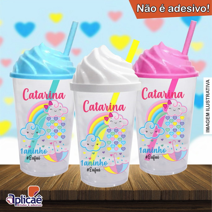 Imagem 1 - Copo Chantilly Personalizado Chuva de Amor - 500 ml