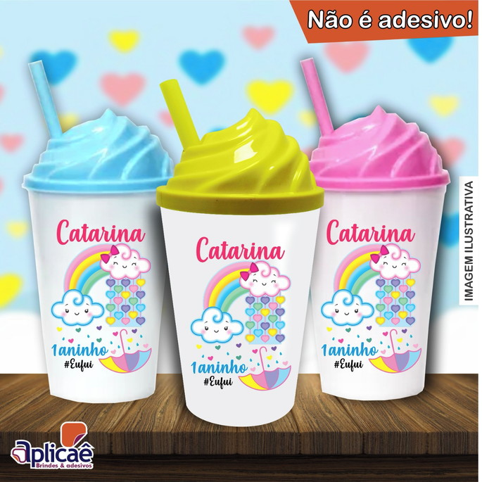 Imagem 2 - Copo Chantilly Personalizado Chuva de Amor - 500 ml