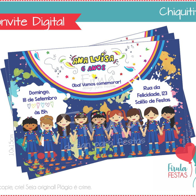 Imagem 1 - Convite Digital Chiquititas