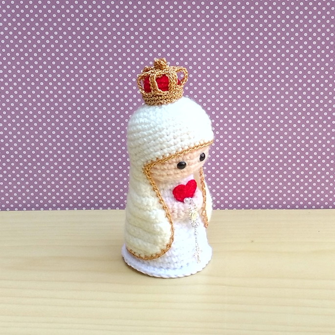 Imagem 1 - Nossa Senhora de Fátima amigurumi