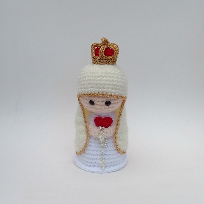 Imagem 2 - Nossa Senhora de Fátima amigurumi