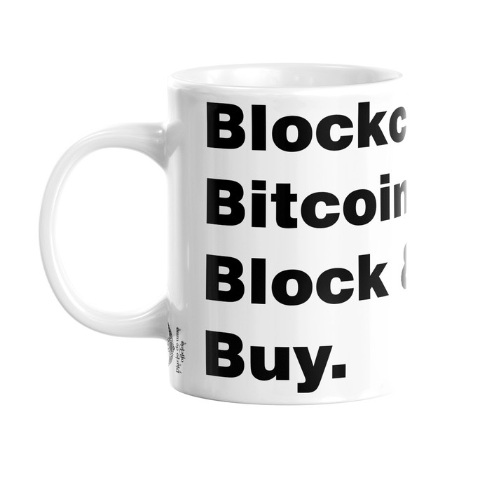 Imagem 1 - Caneca Cripto Blockchain Bitcoin Block Buy