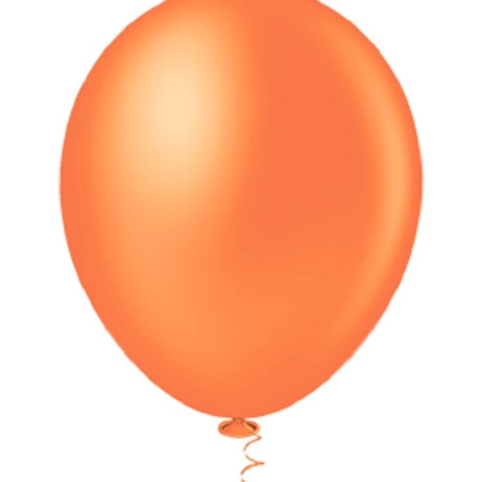 Imagem 1 - BALÃO REDONDO LISO 9 POLEGADAS LARANJA - 6 UNIDADES
