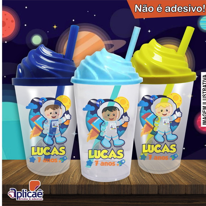 Imagem 1 - Copo Chantilly Personalizado Astronauta Mod. 3 - 500 ml