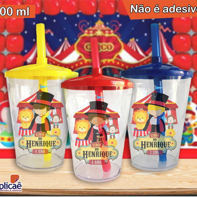 Imagem 1 - Copo Twister Personalizado Circo Mod. 2 - 300 ml