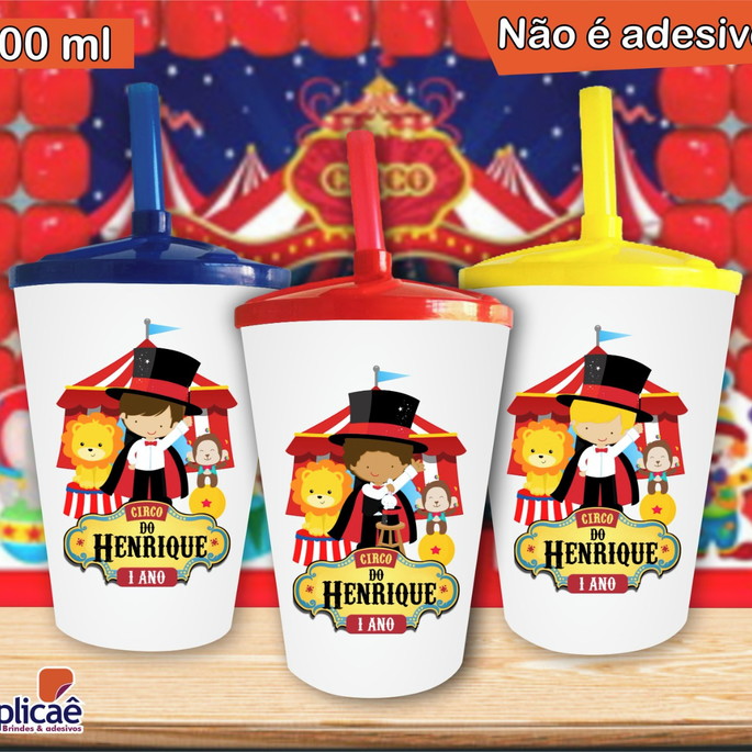 Imagem 2 - Copo Twister Personalizado Circo Mod. 2 - 300 ml