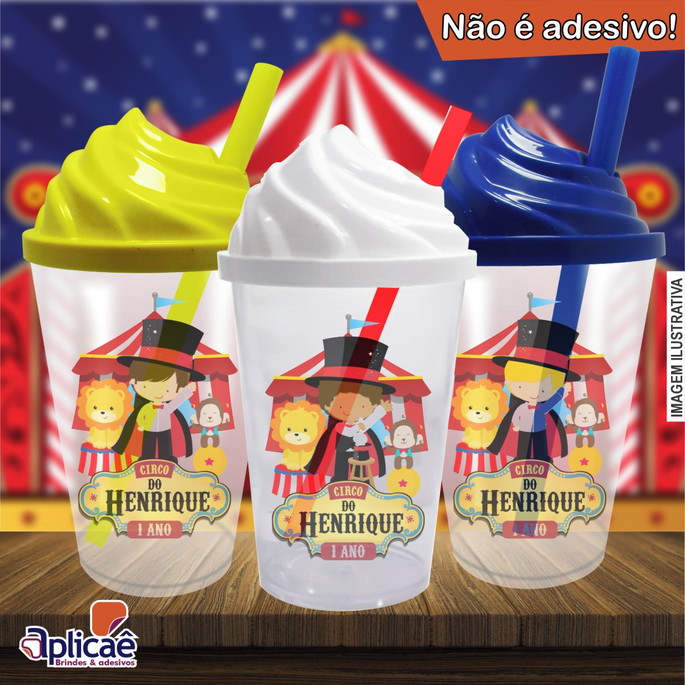 Imagem 1 - Copo Chantilly Personalizado Circo Mod. 2 - 500 ml