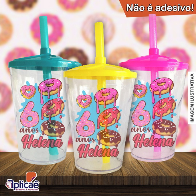 Imagem 1 - Copo Twister Personalizado Donuts - 500 ml