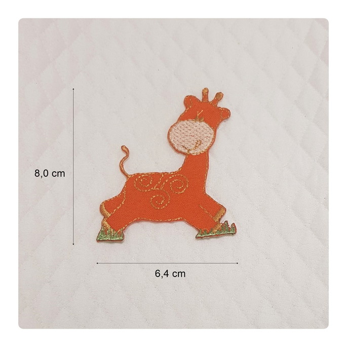 Imagem 1 - Patch Aplique Girafa Laranja 3 un - P. Entrega