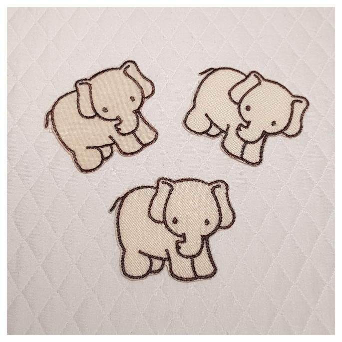 Imagem 1 - Patch Aplique Elefante Bege 3 un - P. Entrega