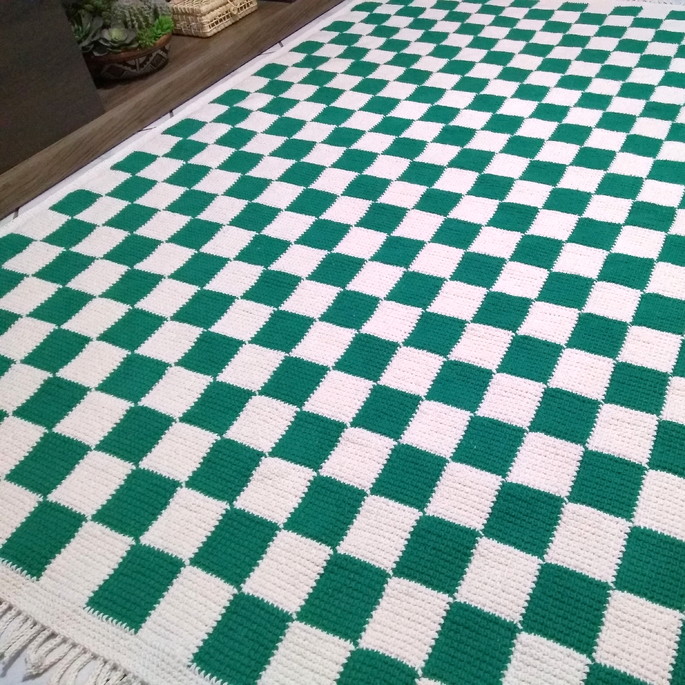 Imagem 1 - Tapete Xadrez Tunisiano 175 x 200 cm