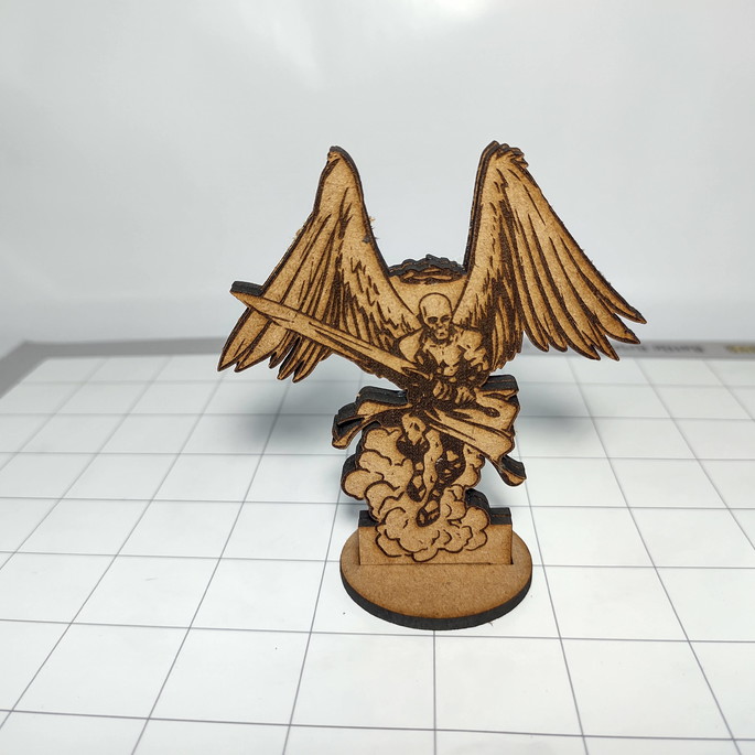 Imagem 1 - Anjo (com Espada Para Cima) Miniatura Para Rpg Em Mdf