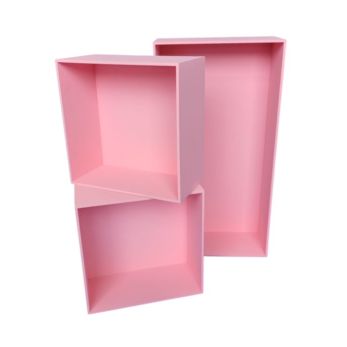 Imagem 4 - Kit com 3 Nichos Retangular 100% Mdf- Rosa