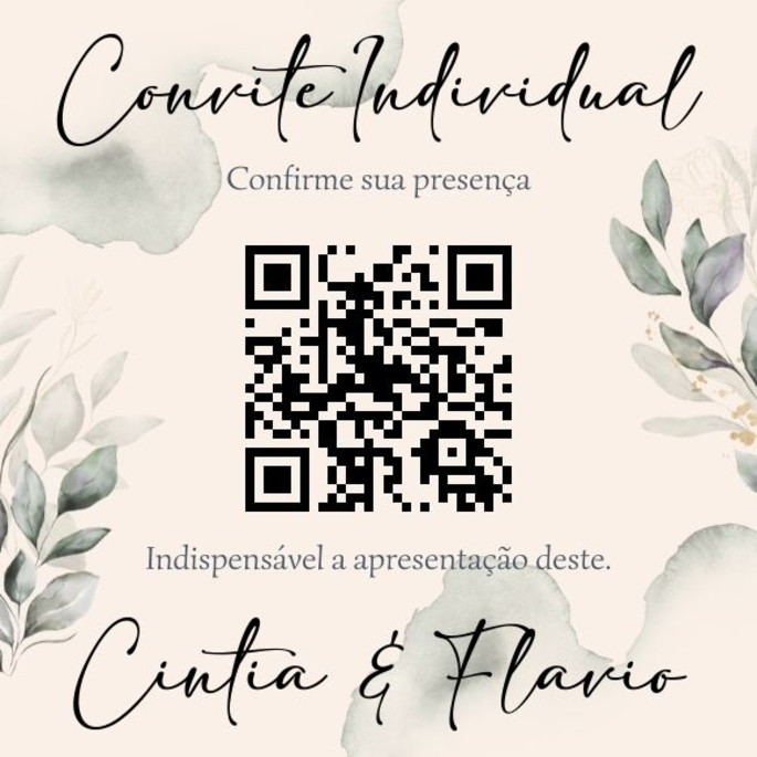 Imagem 1 - Convite Individual Personalizado Com Qr Code Ii