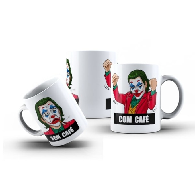 Imagem 4 - Caneca Coringa Com Café E Sem Café Porcelana