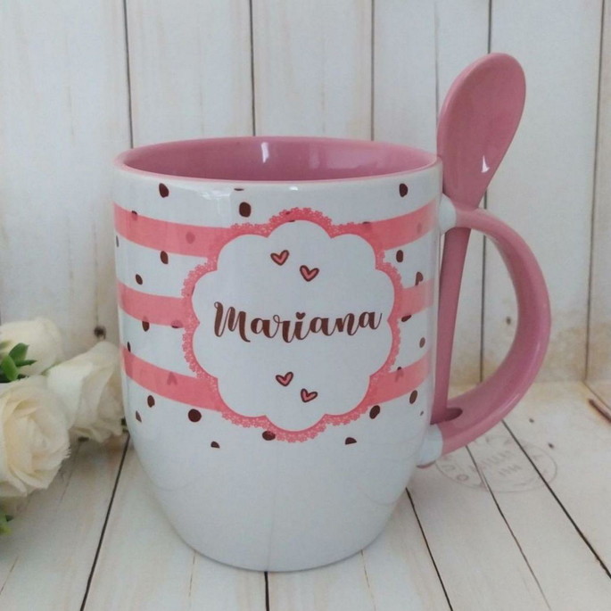 Imagem 1 - Caneca Com Colher Personalizada Com Nome