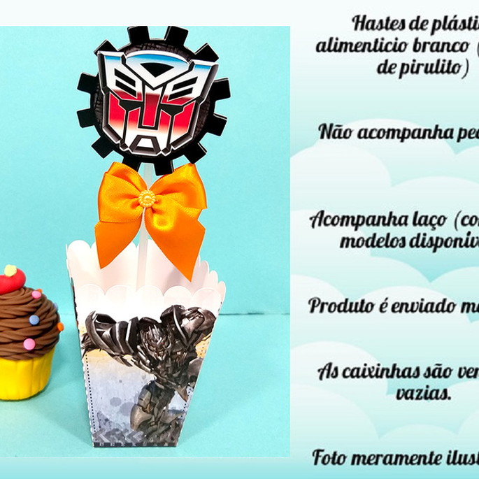 Imagem 1 - Cachepó com Laço no Tema Transformers