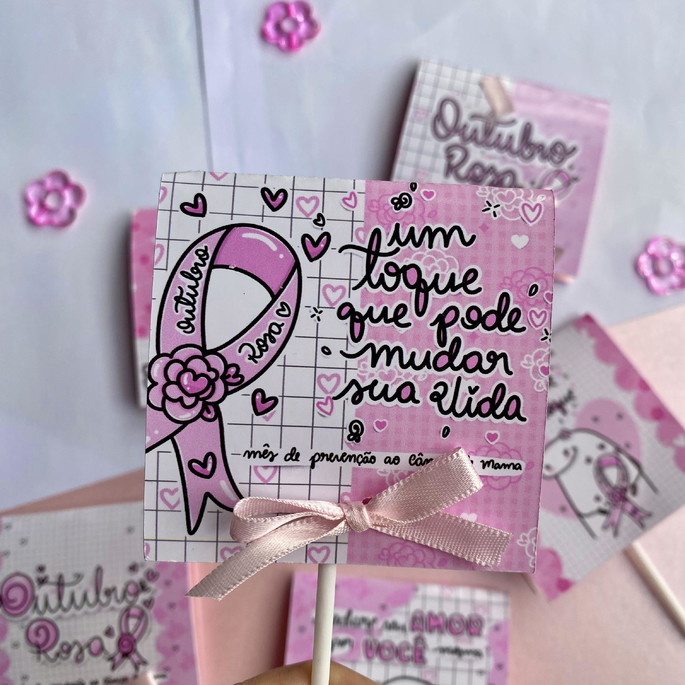 Imagem 1 - Pirulito- Outubro Rosa