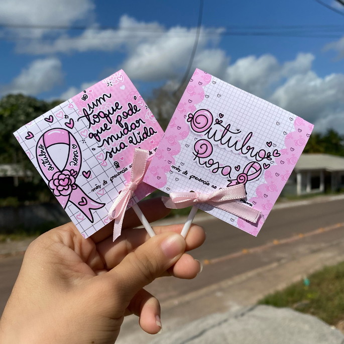 Imagem 3 - Pirulito- Outubro Rosa