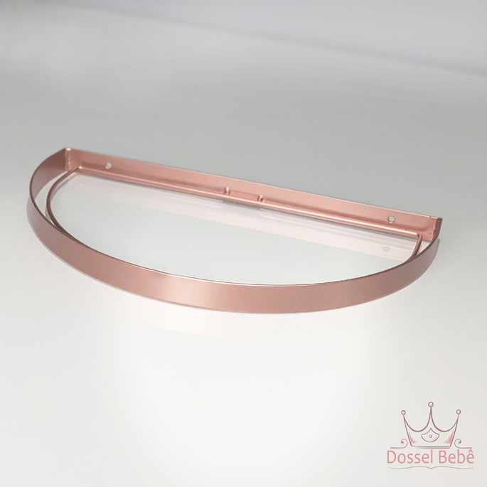 Imagem 1 - Dossel de Parede Liso Rose Gold Clássico para Mosquiteiro