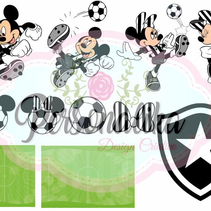 Imagem 2 - Kit Digital Mickey E Minnie Botafogo