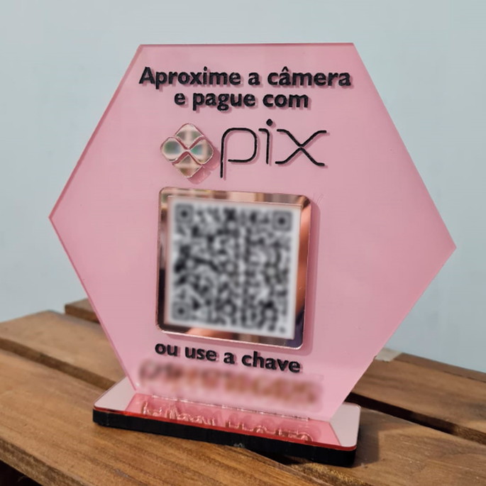 Imagem 1 - Placa Pix Hexagonal