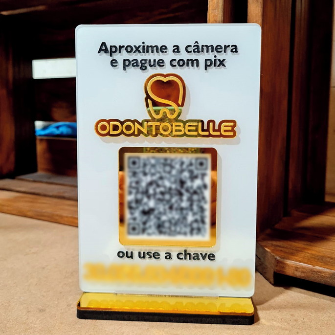 Imagem 1 - Placa Pix Qr Code Com Logo