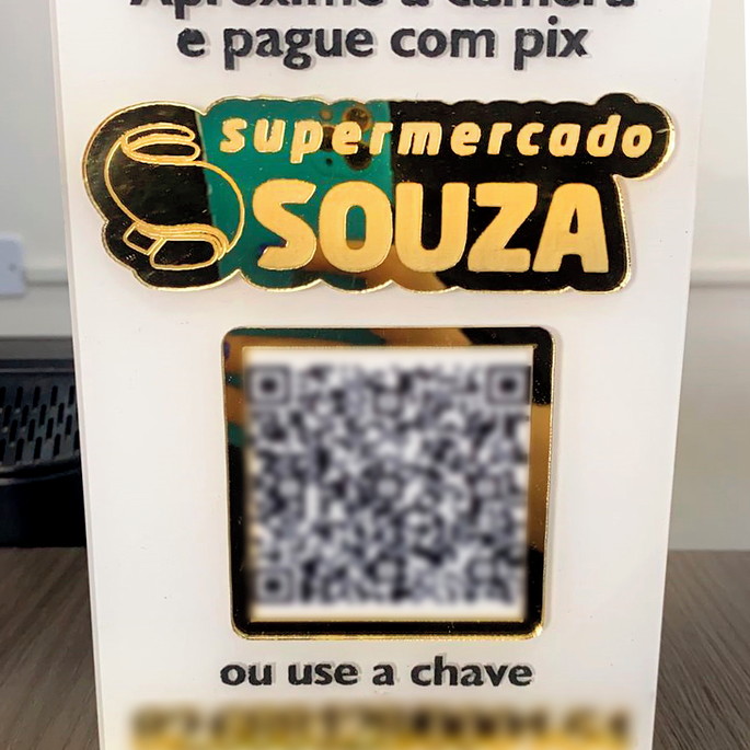 Imagem 1 - Placa Pix Qr Code Com Logo