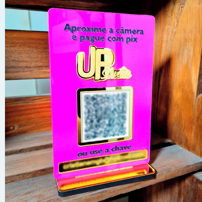 Imagem 1 - Placa Pix Qr Code Com Logo