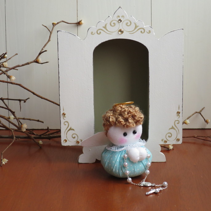 Imagem 1 - Mini Oratório de mdf com Anjinho de Tecido