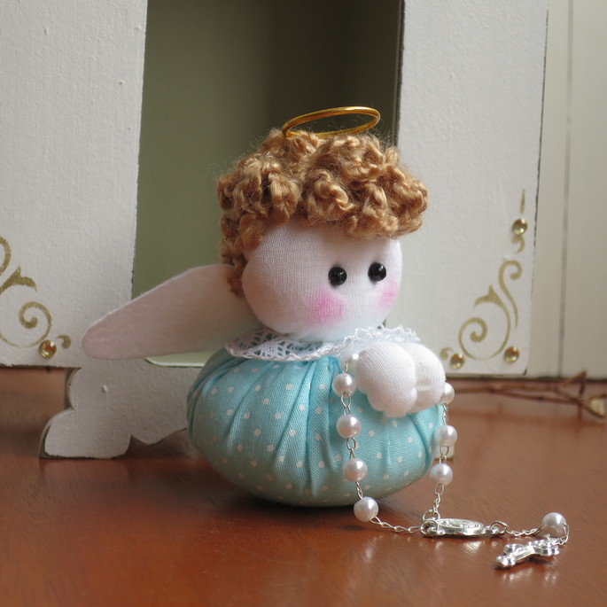 Imagem 4 - Mini Oratório de mdf com Anjinho de Tecido
