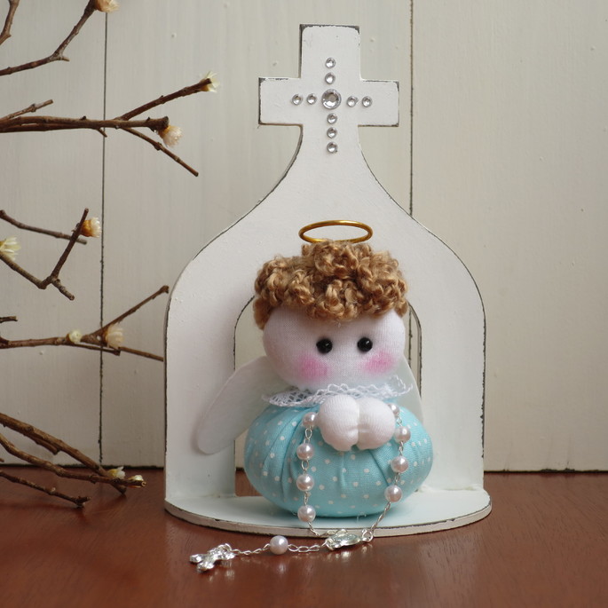 Imagem 1 - Mini Oratório de mdf com Anjinho de Tecido