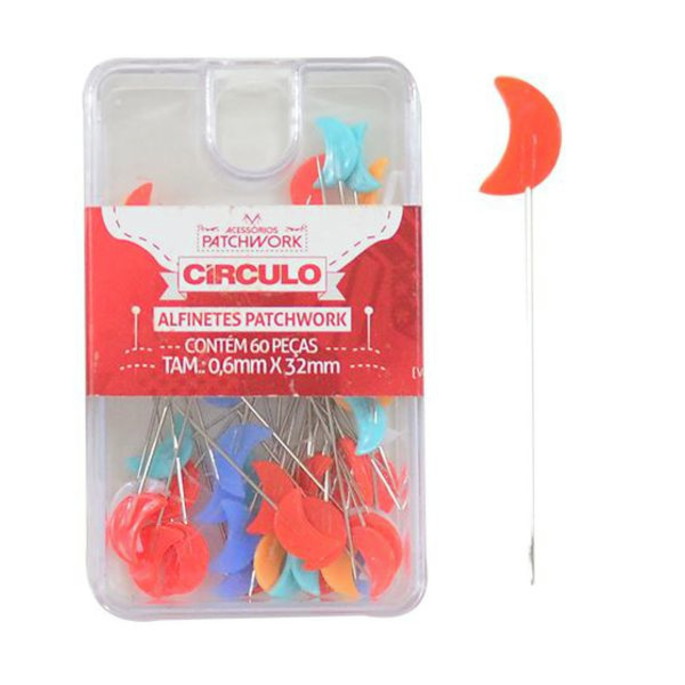 Imagem 1 - Alfinete Patchwork Círculo - Lua